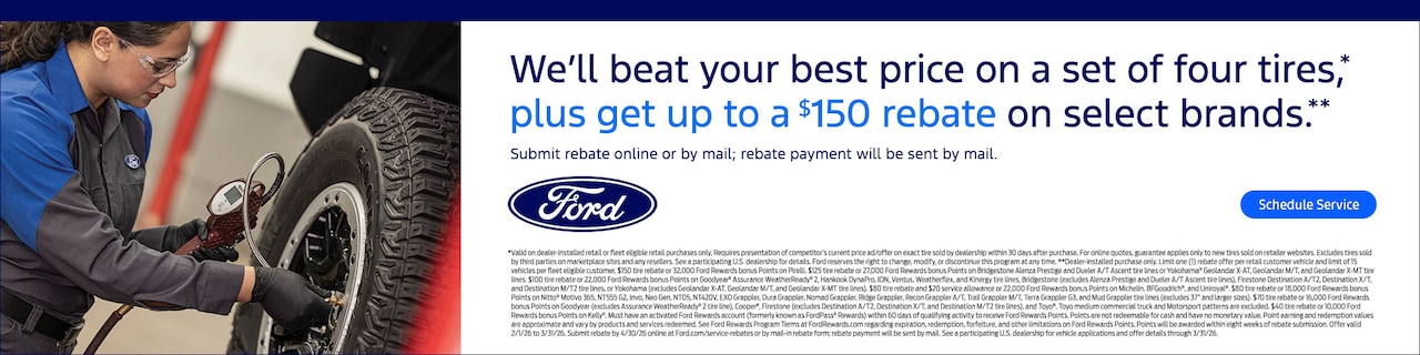 Get up to a $150 rebate at Klein Ford in Winneconne WI
